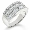 Thumbnail Image 0 of 1 CT. T.W. Round and Baguette Diamond Band in 14K White Gold