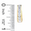 1/2 CT. T.W. Baguette Diamond Hoop Earrings in 14K Gold