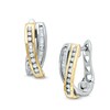 1/4 CT. T.W. Diamond Crossover Earrings in 14K Two-Tone Gold