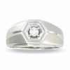 Thumbnail Image 0 of Men's 1/5 CT. Octagonal Diamond Solitaire Ring in 14K White Gold