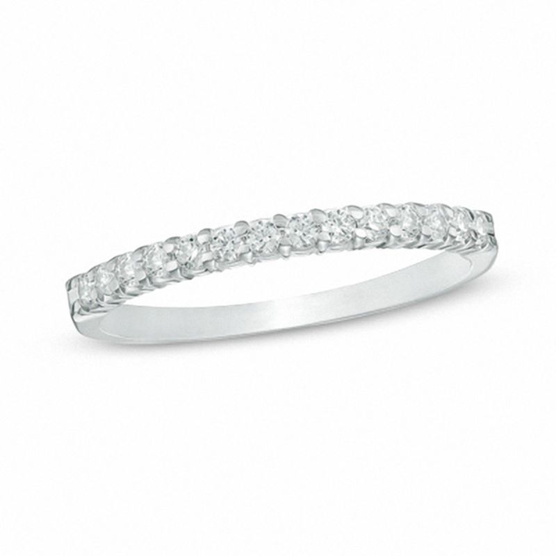 1/4 Ct Round Cut Diamond Wedding Anniversary Thin Band 14k White Gold GP Jewelry 