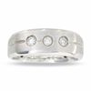 Thumbnail Image 0 of Men's 1/4 CT. T.W. Diamond Three Stone Ring in 14K White Gold