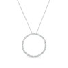 Thumbnail Image 1 of 1/4 CT. T.W. Diamond Circle Pendant in 10K White Gold