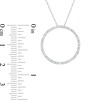Thumbnail Image 2 of 1/4 CT. T.W. Diamond Circle Pendant in 10K White Gold