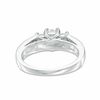 Thumbnail Image 2 of 1-1/2 CT. T.W. Certified Radiant-Cut Diamond Three-Stone Engagement Ring in 14K White Gold
