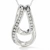 Thumbnail Image 1 of Diamond Accent Double Teardrop Slide Pendant in 14K White Gold