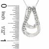 Thumbnail Image 2 of Diamond Accent Double Teardrop Slide Pendant in 14K White Gold