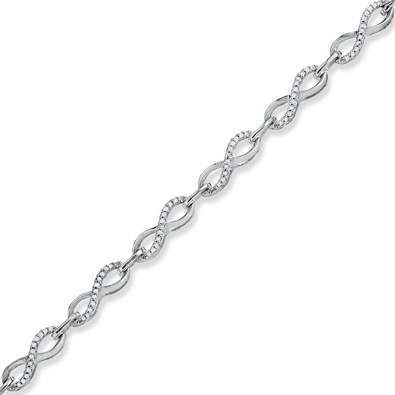 Main Image 1 of 1/2 CT. T.W. Diamond Fashion Bracelet in 10K White Gold