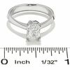 Thumbnail Image 3 of 1-1/4 CT. Radiant-Cut Diamond Solitaire Engagement Ring in 14K White Gold