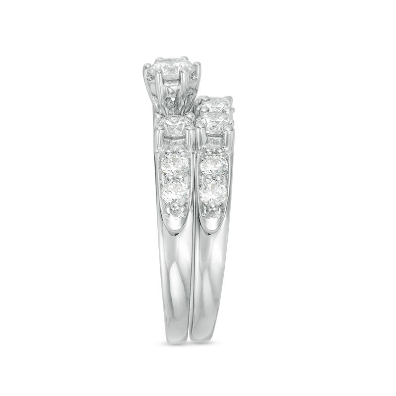 3 CT. T.W. Diamond Past Present Future Bridal Set in 14K White Gold Zales Outlet
