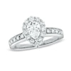 Thumbnail Image 0 of 1-1/4 CT. T.W. Pear Shaped Diamond Vintage Ring in 14K White Gold