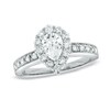 Thumbnail Image 1 of 1-1/4 CT. T.W. Pear Shaped Diamond Vintage Ring in 14K White Gold