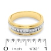 Thumbnail Image 2 of Men's 1/4 CT. T.W. Diamond Eleven Stone Ring in 14K Two-Tone Gold