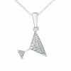 Thumbnail Image 1 of 1/10 CT. T.W. Diamond Martini Glass Pendant in 14K White Gold