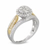 1/2 CT. T.W. Diamond Flower Cluster Ring in 14K Two-Tone Gold