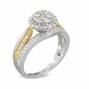 Thumbnail Image 1 of 1/2 CT. T.W. Diamond Flower Cluster Ring in 14K Two-Tone Gold