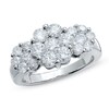 Thumbnail Image 1 of 2 CT. T.W. Diamond Three Flower Ring in 14K White Gold