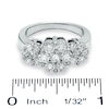 Thumbnail Image 2 of 2 CT. T.W. Diamond Three Flower Ring in 14K White Gold