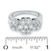 Thumbnail Image 3 of 2 CT. T.W. Diamond Three Flower Ring in 14K White Gold