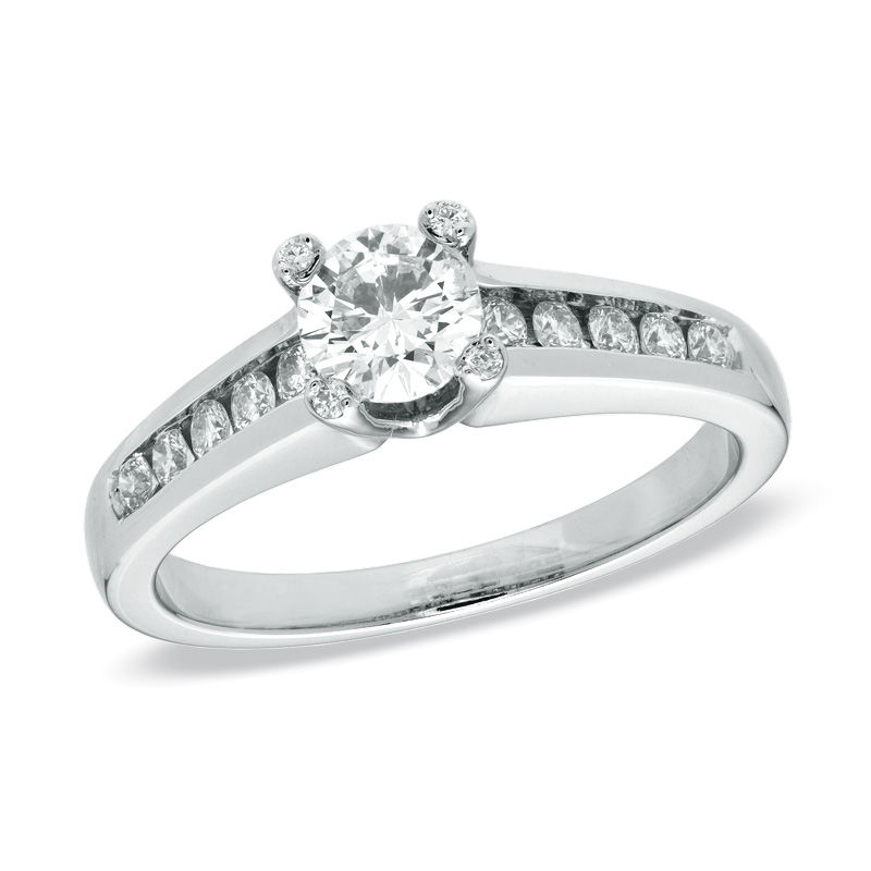 3/4 CT. T.W. Diamond Engagement Ring in 14K White Gold