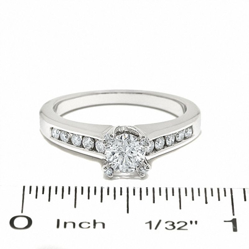 Main Image 3 of 3/4 CT. T.W. Diamond Engagement Ring in 14K White Gold