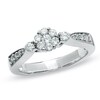 Thumbnail Image 1 of 1/2 CT. T.W. Composite Diamond Flower Ring in 10K White Gold
