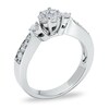 Thumbnail Image 2 of 1/2 CT. T.W. Composite Diamond Flower Ring in 10K White Gold