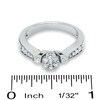 Thumbnail Image 3 of 1/2 CT. T.W. Composite Diamond Flower Ring in 10K White Gold