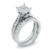 Thumbnail Image 1 of 1-1/4 CT. T.W. Quad Princess-Cut Diamond Bridal Set in 14K White Gold