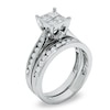 Thumbnail Image 2 of 1-1/4 CT. T.W. Quad Princess-Cut Diamond Bridal Set in 14K White Gold