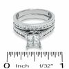 Thumbnail Image 2 of 1-1/4 CT. T.W. Quad Princess-Cut Diamond Bridal Set in 14K White Gold