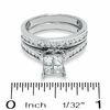 Thumbnail Image 3 of 1-1/4 CT. T.W. Quad Princess-Cut Diamond Bridal Set in 14K White Gold