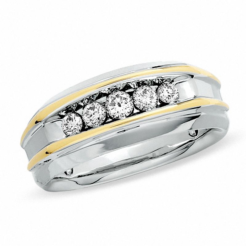 Men's 1/2 CT. T.W. Diamond Artisan Ring in 10K Two-Tone Gold