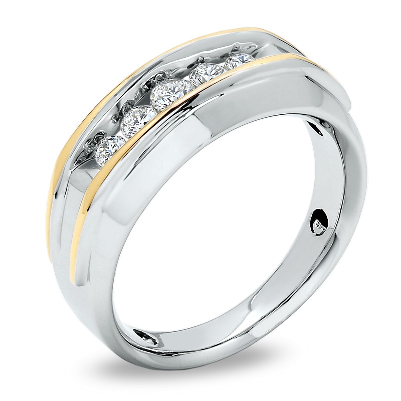 Men's 1/2 CT. T.W. Diamond Artisan Ring in 10K Two-Tone Gold