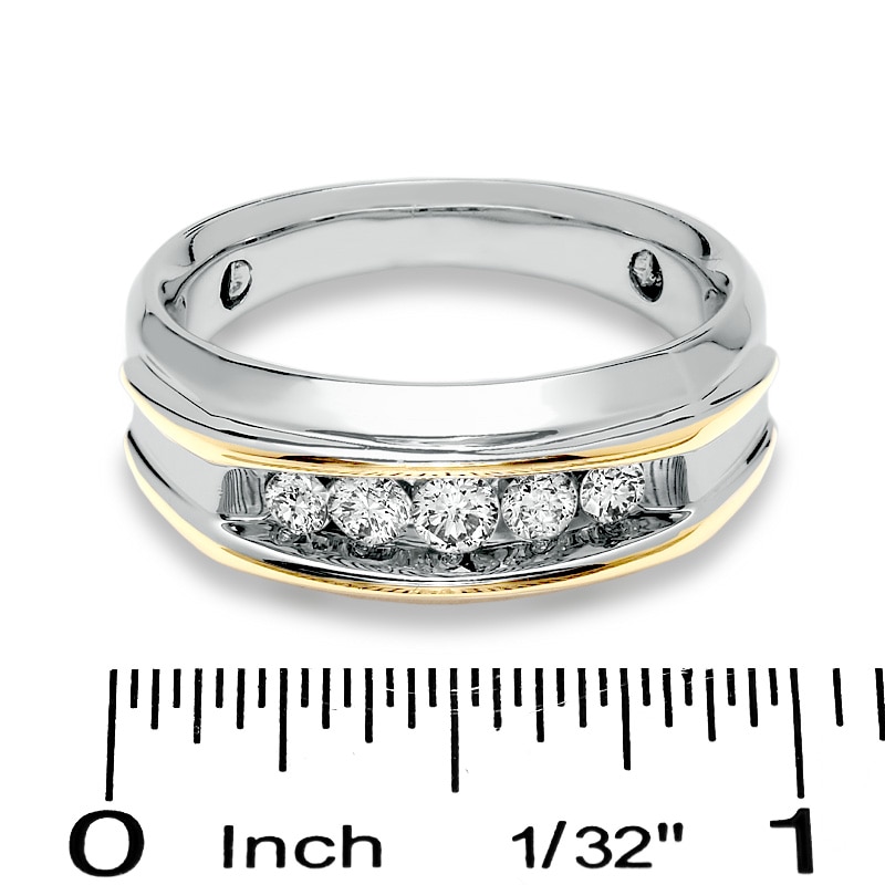 Men's 1/2 CT. T.W. Diamond Artisan Ring in 10K Two-Tone Gold