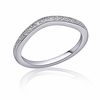 Thumbnail Image 1 of 1/10 CT. T.W. Diamond Contoured Wedding Band in 14K White Gold