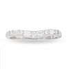 Thumbnail Image 0 of 1/4 CT. T.W. Round and Baguette Diamond Solitaire Enhancer in 14K White Gold