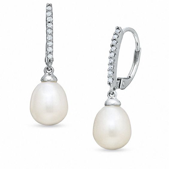Zales Outlet 7.0 7.5mm Pear Shaped Cultured Freshwater Pearl and