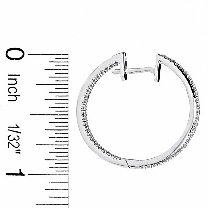 Main Image 2 of 1/2 CT. T.W. Diamond Front and Back Earrings in 14K White Gold