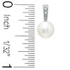 Thumbnail Image 2 of 6.5-7.0mm Cultured Freshwater Pearl Pendant and Earring Set with Diamond Accents in 14K White Gold