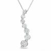 Thumbnail Image 0 of 1/2 CT. T.W. Journey Diamond Squiggle Pendant in 14K White Gold