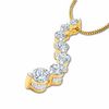 Thumbnail Image 1 of 2 CT. T.W. Journey Diamond Squiggle Pendant in 14K Gold
