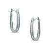 Thumbnail Image 1 of 1 CT. T.W. Baguette Diamond Inside-Out Hoop Earrings in 14K White Gold