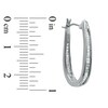Thumbnail Image 2 of 1 CT. T.W. Baguette Diamond Inside-Out Hoop Earrings in 14K White Gold