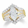 Thumbnail Image 0 of 3 CT. T.W. Multi Diamond Bypass Ring in 14K Gold