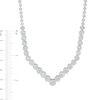 Thumbnail Image 2 of 2-1/5 CT. T.W. Diamond Flower Chevron Necklace in 14K White Gold