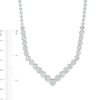 Thumbnail Image 3 of 2-1/5 CT. T.W. Diamond Flower Chevron Necklace in 14K White Gold