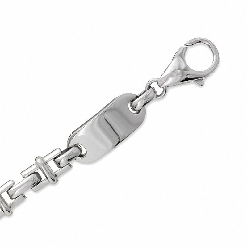 Main Image 2 of Men's Sterling Silver &quot;H&quot; Link Bracelet