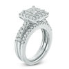 Thumbnail Image 2 of 2 CT. T.W. Quad Princess-Cut Diamond Framed Three Piece Bridal Set in 14K White Gold