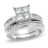 Thumbnail Image 1 of 2 CT. T.W. Quad Princess-Cut Diamond Bridal Set in 14K White Gold